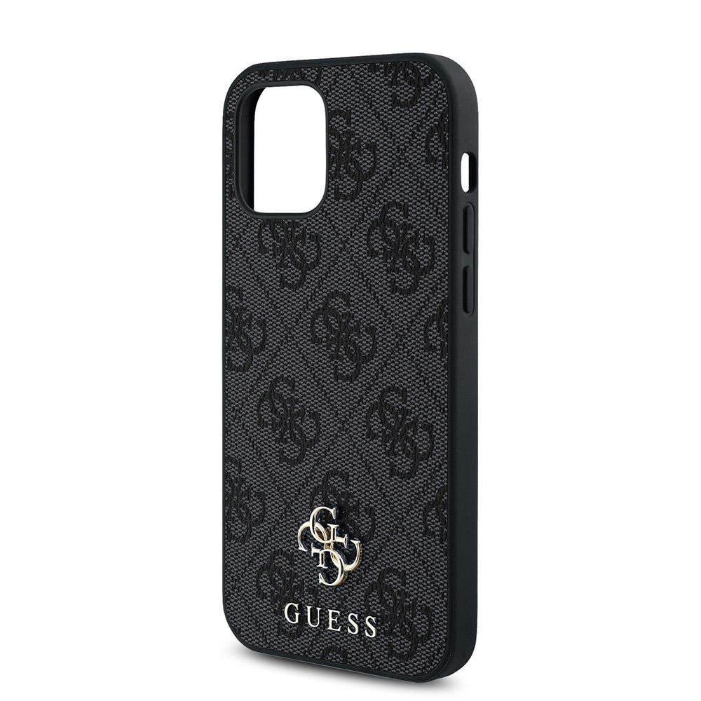 Apple iPhone 12 Pro Case Guess Original Licensed M-safe Charging Feature Small 4G Classic Cover Brown