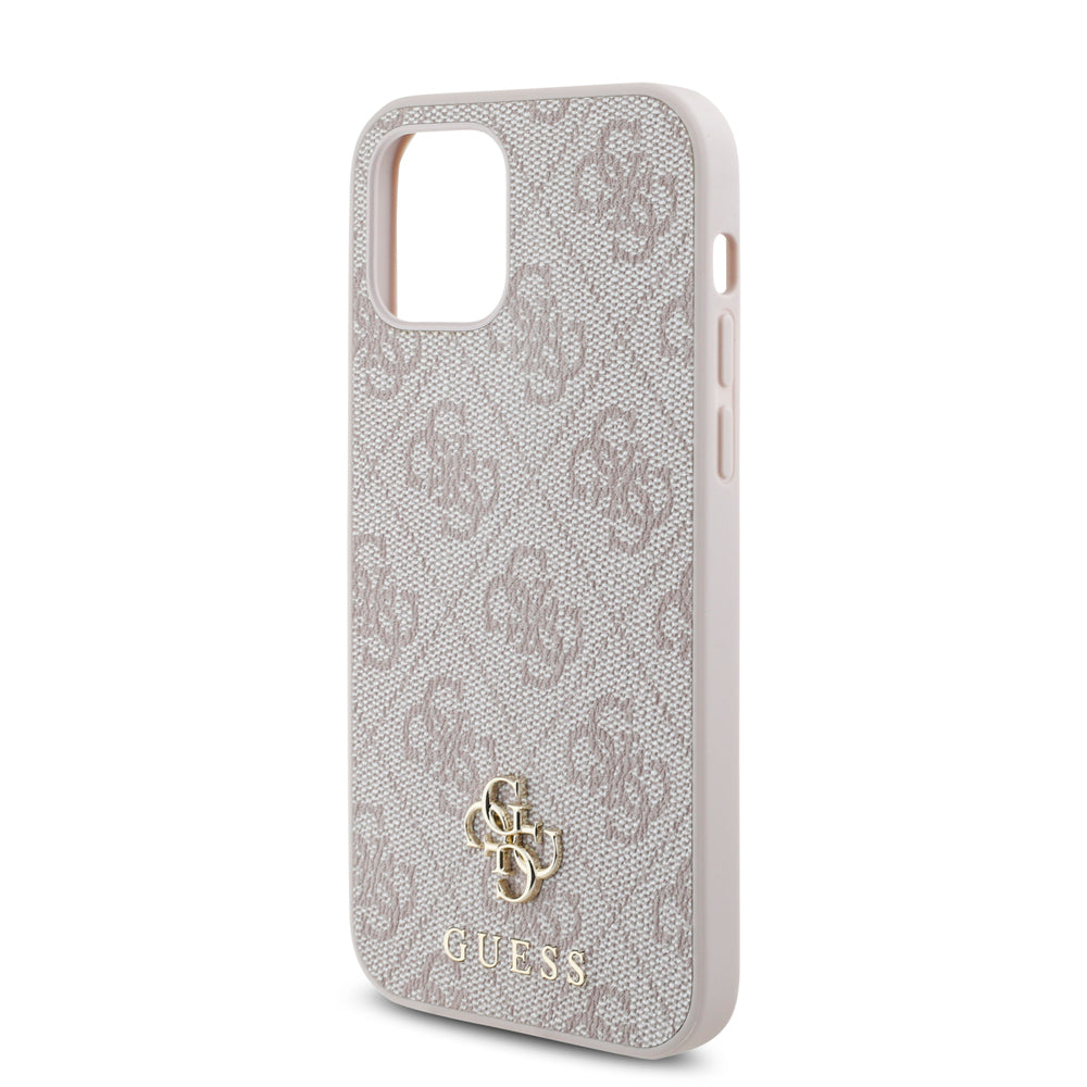 Apple iPhone 12 Pro Case Guess Original Licensed M-safe Charging Feature Small 4G Classic Cover Brown
