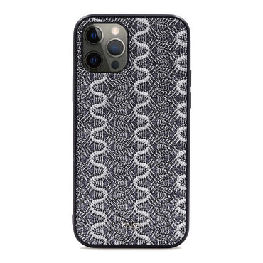 Apple iPhone 12 Pro Kılıf Kajsa Glamorous Serisi Waterfall Pattern Kapak Sarı