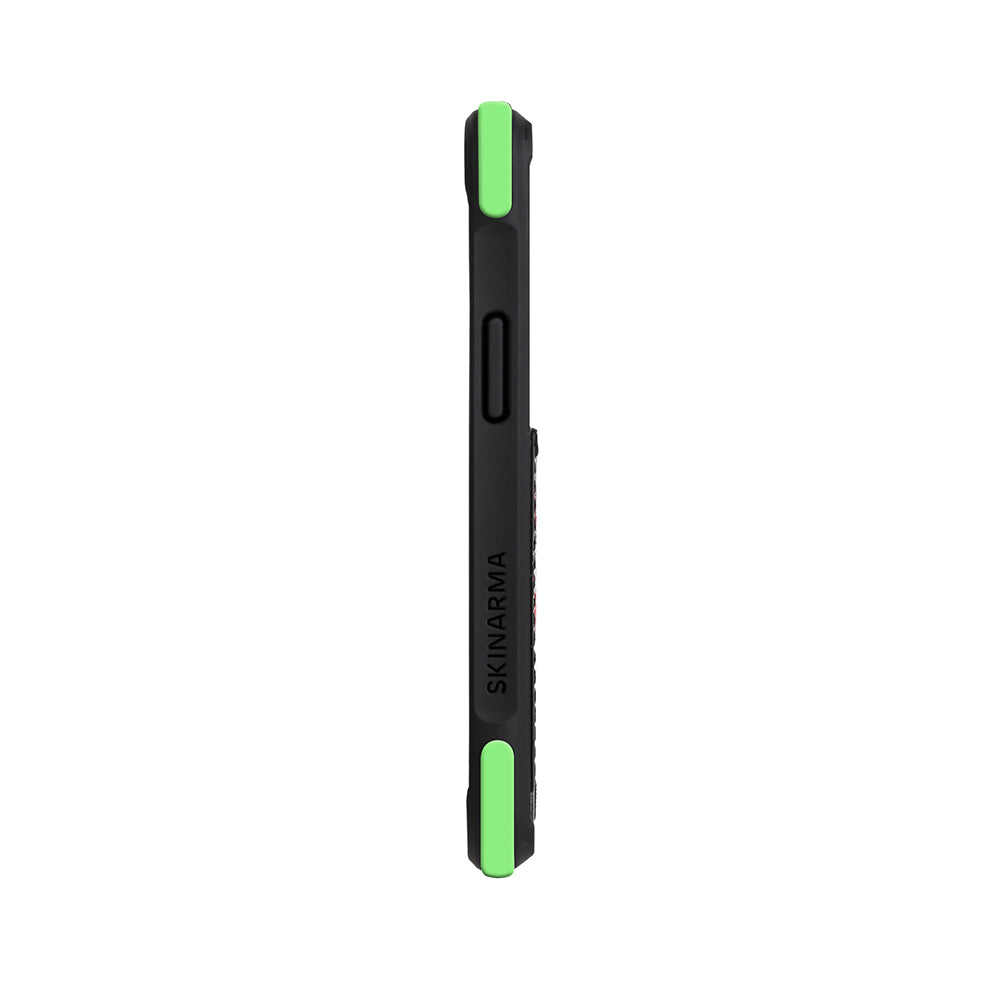 Apple iPhone 12 Pro Case SkinArma Stand Leather Look Funsha Cover Green