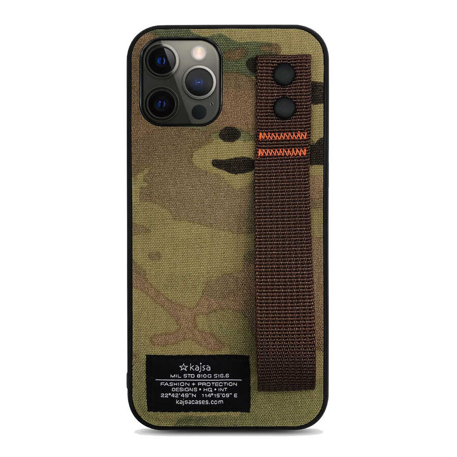 Apple iPhone 12 Pro Max Kılıf Kajsa Cordura Serisi Military Kapak
