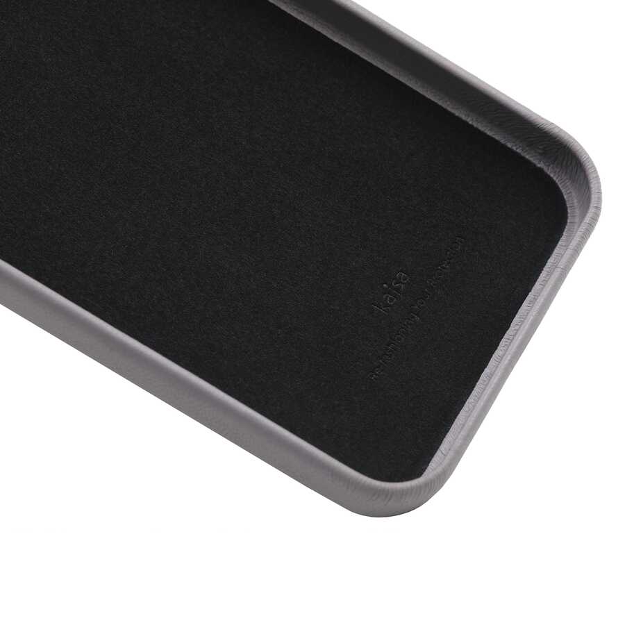 Apple iPhone 12 Pro Max Case Kajsa Crazy Horse Cover Gray