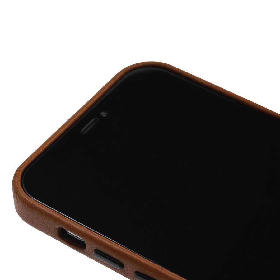 Apple iPhone 12 Pro Max Case Kajsa Crazy Horse Cover Claret Red