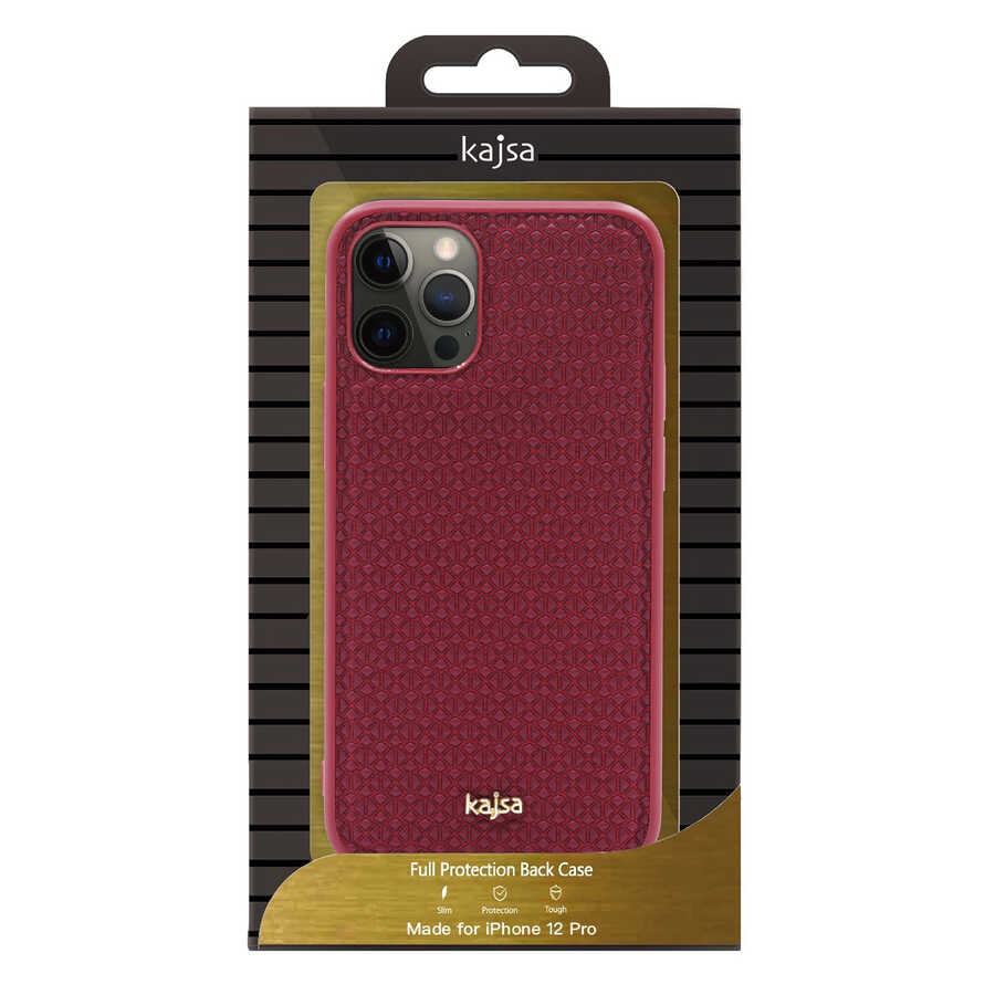 Apple iPhone 12 Pro Max Kılıf Kajsa Splendid Serisi 3D Leaf Kapak Kahverengi