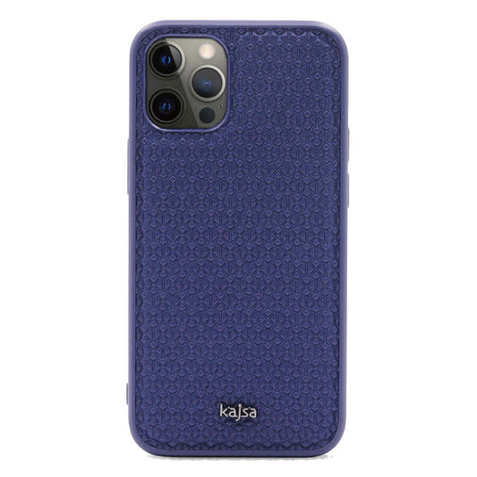 Apple iPhone 12 Pro Max Kılıf Kajsa Splendid Serisi 3D Leaf Kapak Mavi