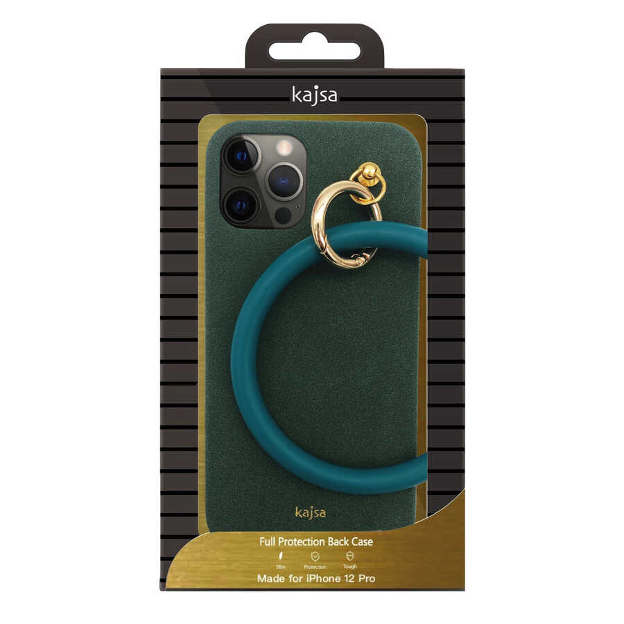 Apple iPhone 12 Pro Max Kılıf Kajsa Splendid Serisi Morandi Ring Kapak Kırmızı