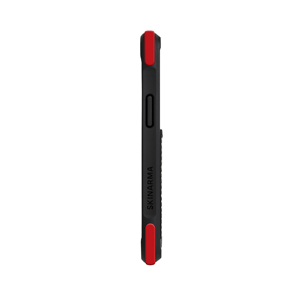 Apple iPhone 12 Pro Max Case SkinArma Stand Leather Look Funsha Cover Red
