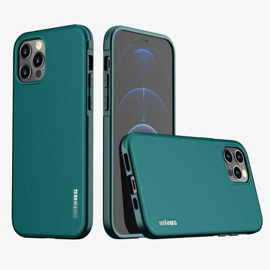 Apple iPhone 12 Pro Max Kılıf Wlons Hill Kapak Koyu Yeşil