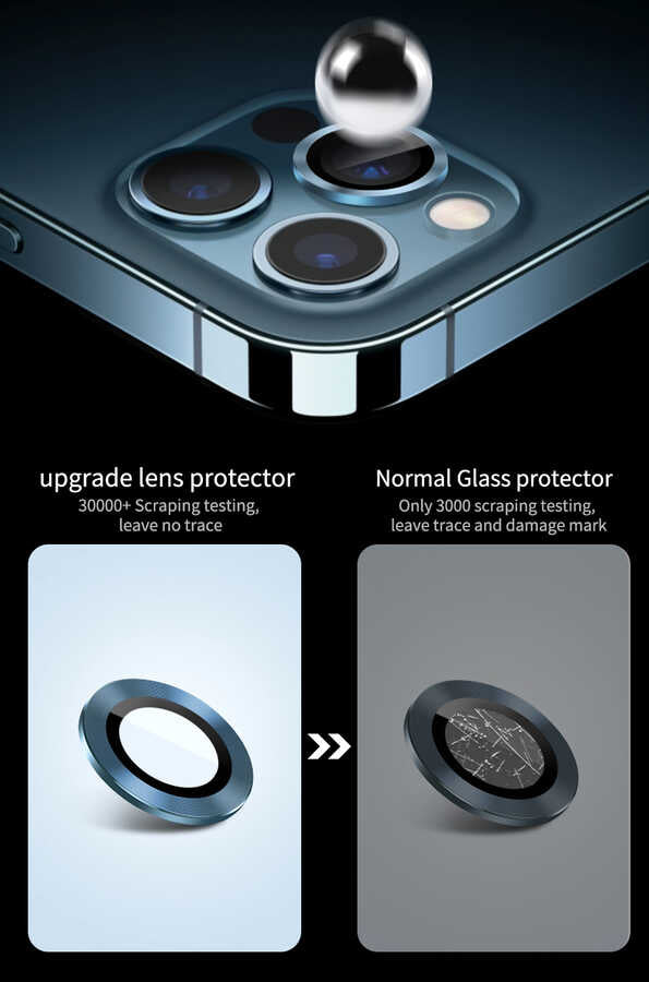 Apple iPhone 12 Pro Max Wiwu Lens Guard Silver