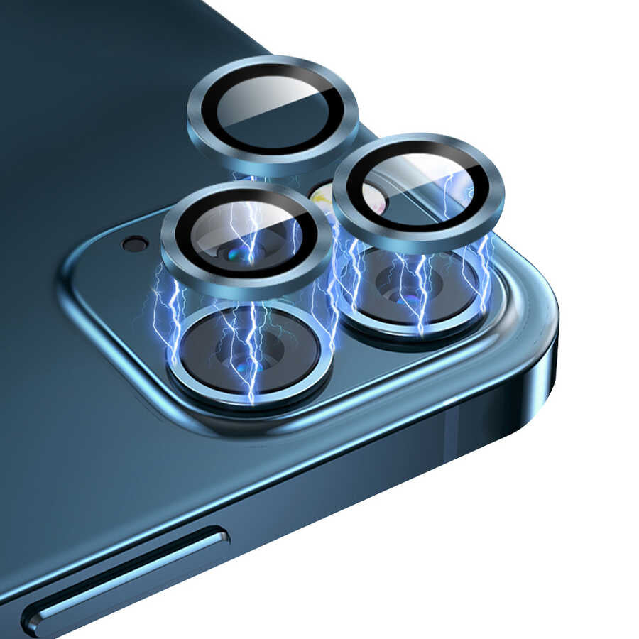 Apple iPhone 12 Pro Max Wiwu Lens Guard Silver