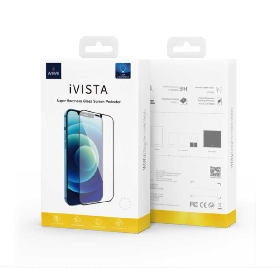 Apple iPhone 12 Wiwu iVista Super Hardness Screen Protector Black
