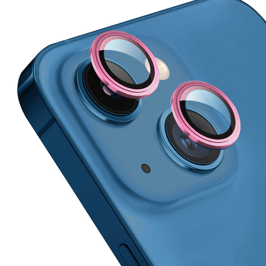 Apple iPhone 13 Go Des CL-10 Kamera Lens Koruyucu Pembe