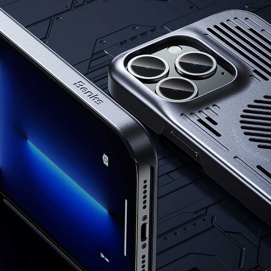 Apple iPhone 13 Case Benks Bizzard Cooling Gaming Phone Case Gray
