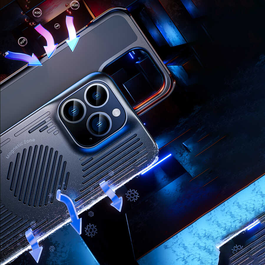 Apple iPhone 13 Case Benks Bizzard Cooling Gaming Phone Case Gray