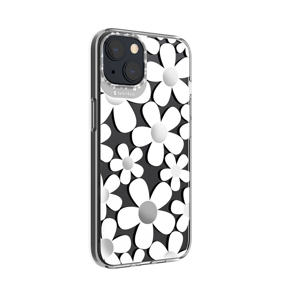 Apple iPhone 13 Kılıf Çift IMD Baskılı Lisanslı Switcheasy Artist Fleur Kapak Renksiz