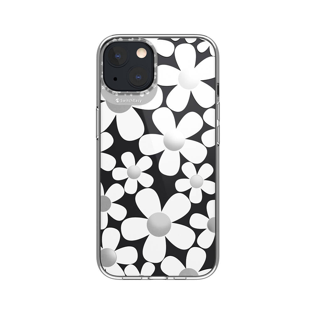 Apple iPhone 13 Kılıf Çift IMD Baskılı Lisanslı Switcheasy Artist Fleur Kapak Renksiz