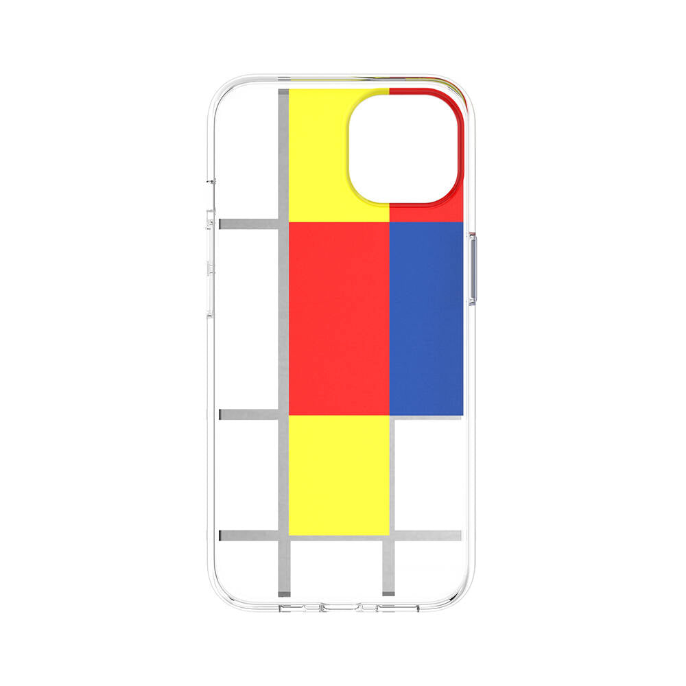 Apple iPhone 13 Kılıf Çift IMD Baskılı Lisanslı Switcheasy Artist Mondrian Kapak Sarı