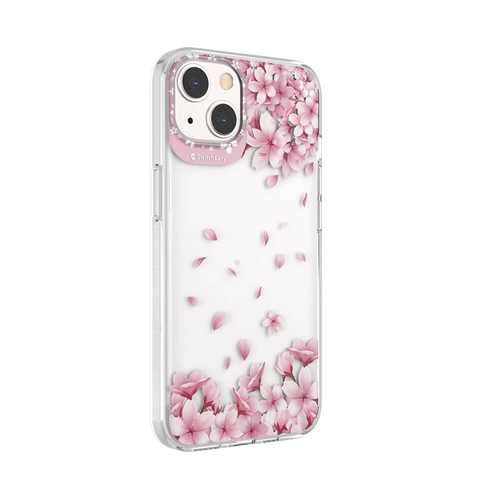 Apple iPhone 13 Kılıf Çift IMD Baskılı Lisanslı Switcheasy Artist Sakura Kapak Pembe