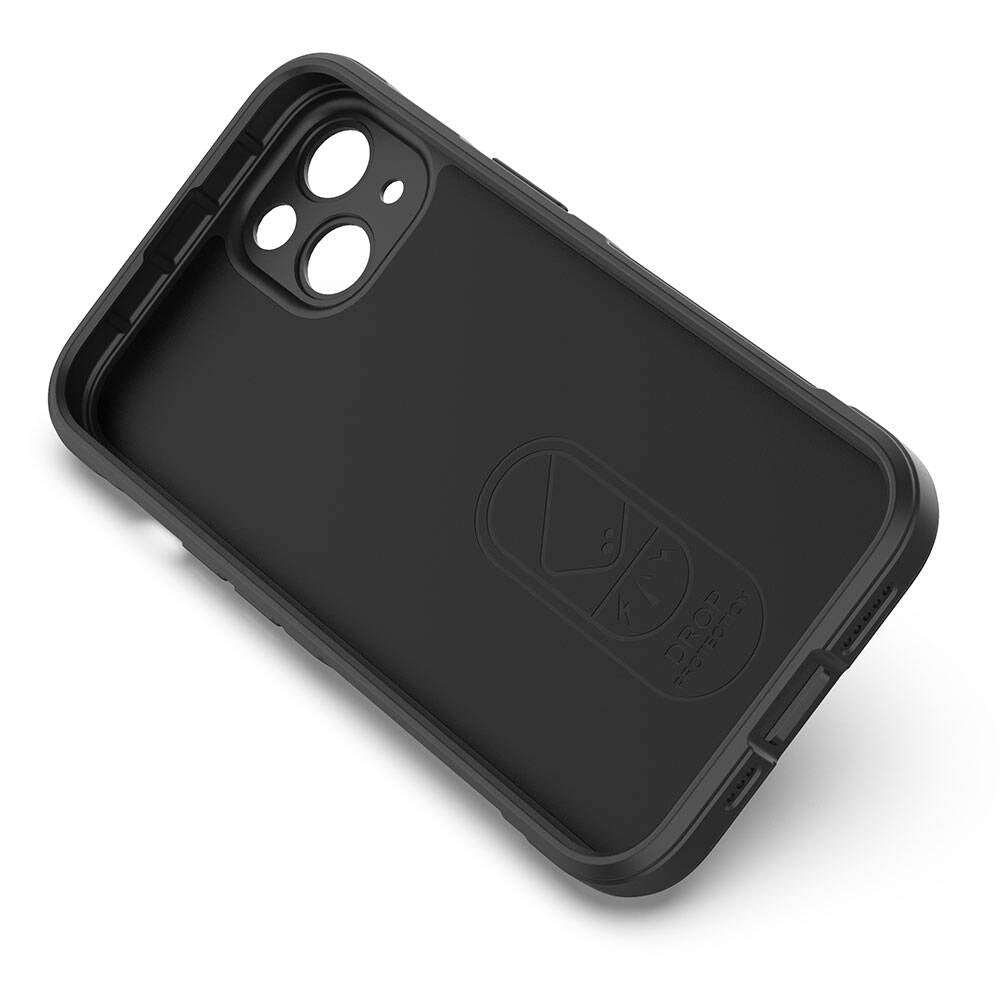 Apple iPhone 13 Case Flexible TPU Hollow Back Surface Design Zore Ethnic Silicone Cover Black