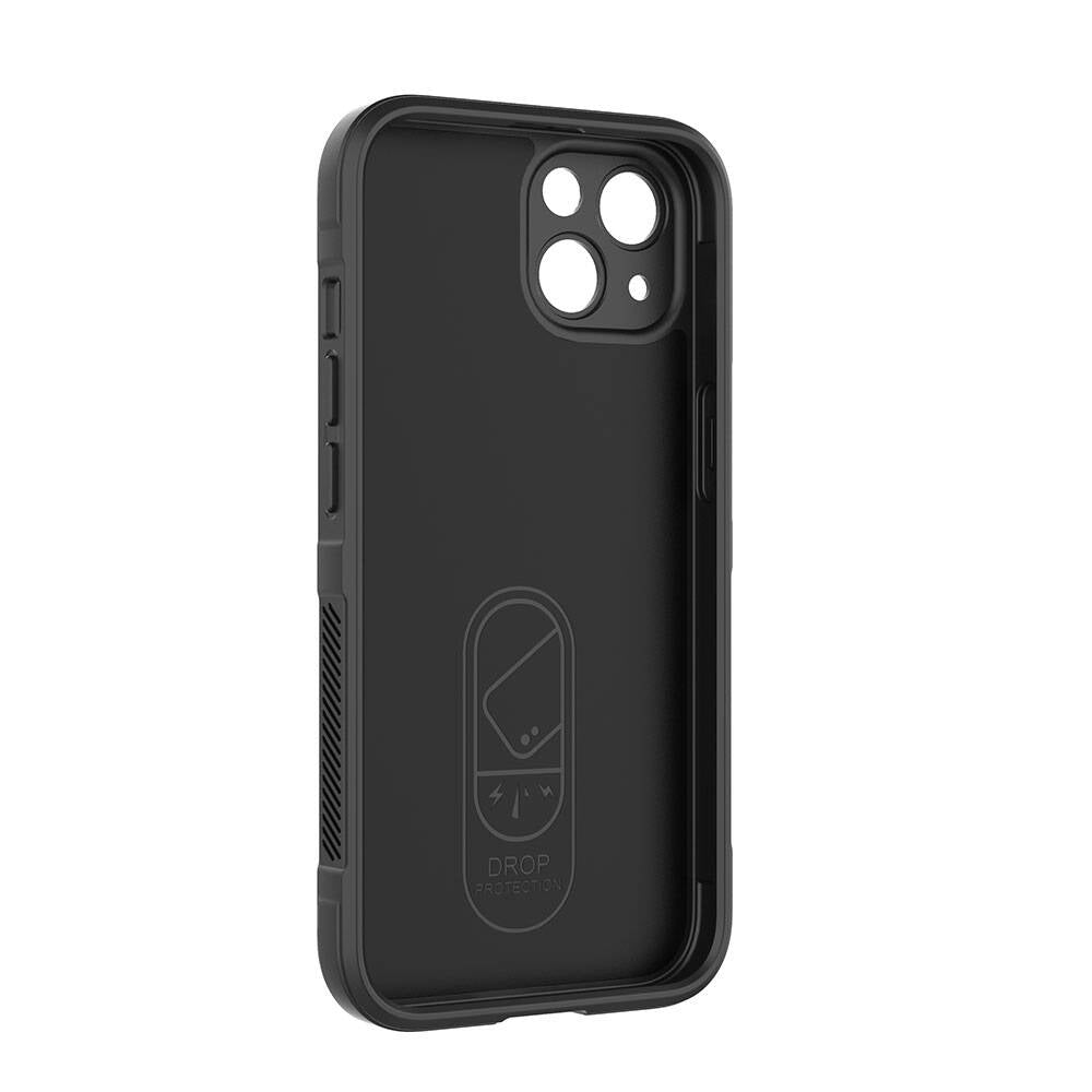 Apple iPhone 13 Case Flexible TPU Hollow Back Surface Design Zore Ethnic Silicone Cover Black