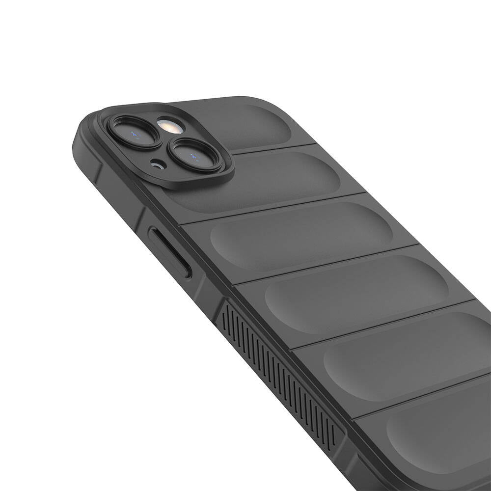 Apple iPhone 13 Case Flexible TPU Hollow Back Surface Design Zore Ethnic Silicone Cover Dark Green