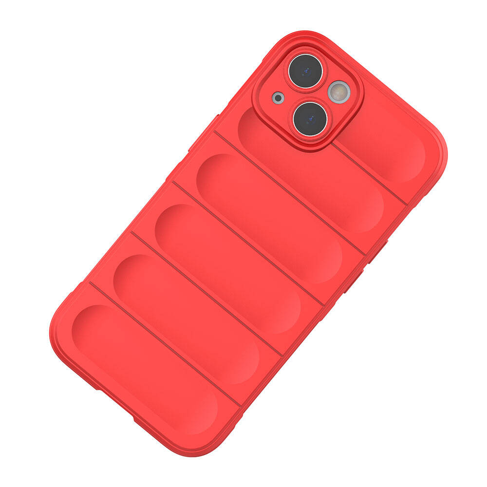 Apple iPhone 13 Case Flexible TPU Hollow Back Surface Design Zore Ethnic Silicone Cover Navy Blue