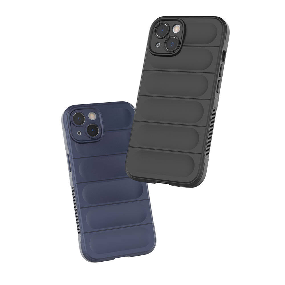 Apple iPhone 13 Case Flexible TPU Hollow Back Surface Design Zore Ethnic Silicone Cover Dark Green