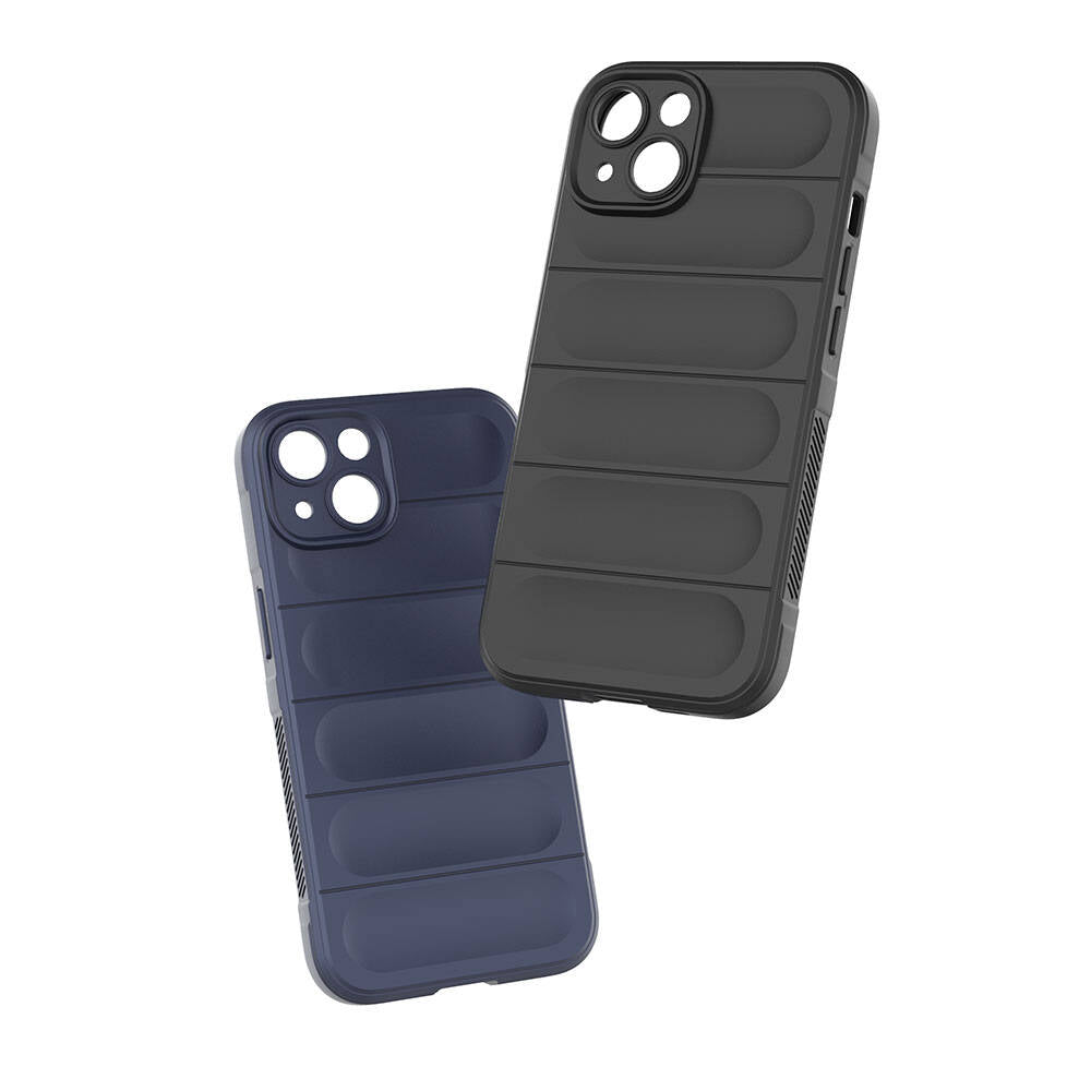 Apple iPhone 13 Case Flexible TPU Hollow Back Surface Design Zore Ethnic Silicone Cover Dark Green