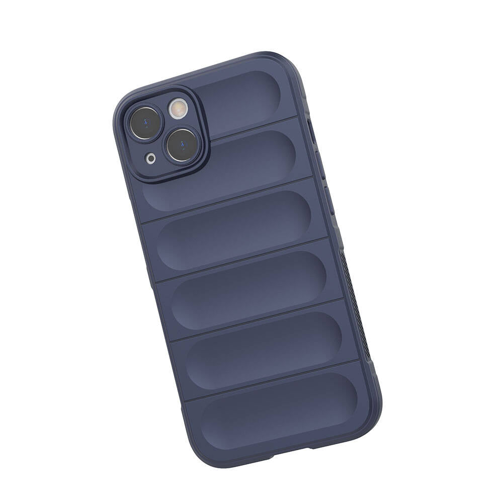 Apple iPhone 13 Case Flexible TPU Hollow Back Surface Design Zore Ethnic Silicone Cover Dark Green