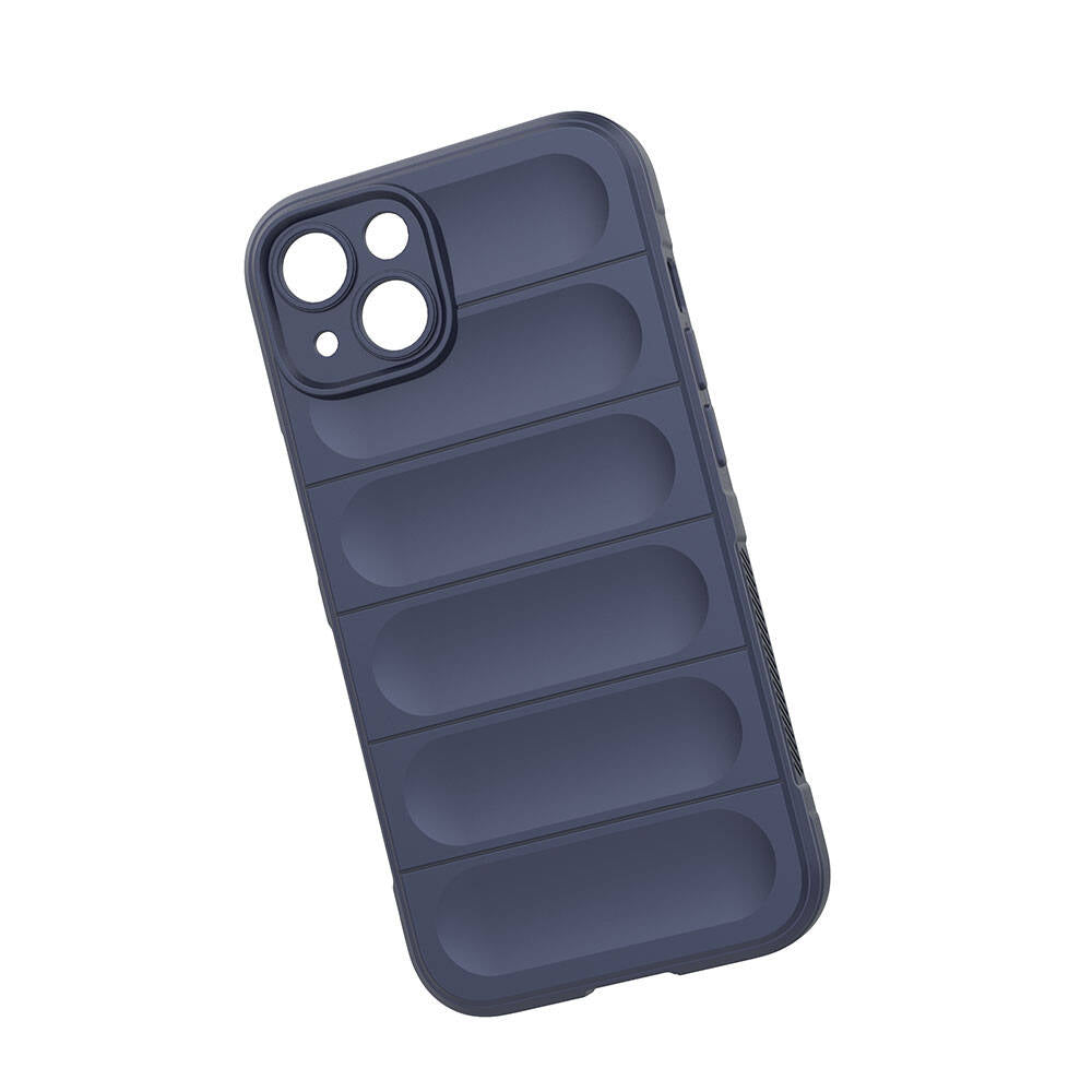 Apple iPhone 13 Case Flexible TPU Hollow Back Surface Design Zore Ethnic Silicone Cover Dark Green