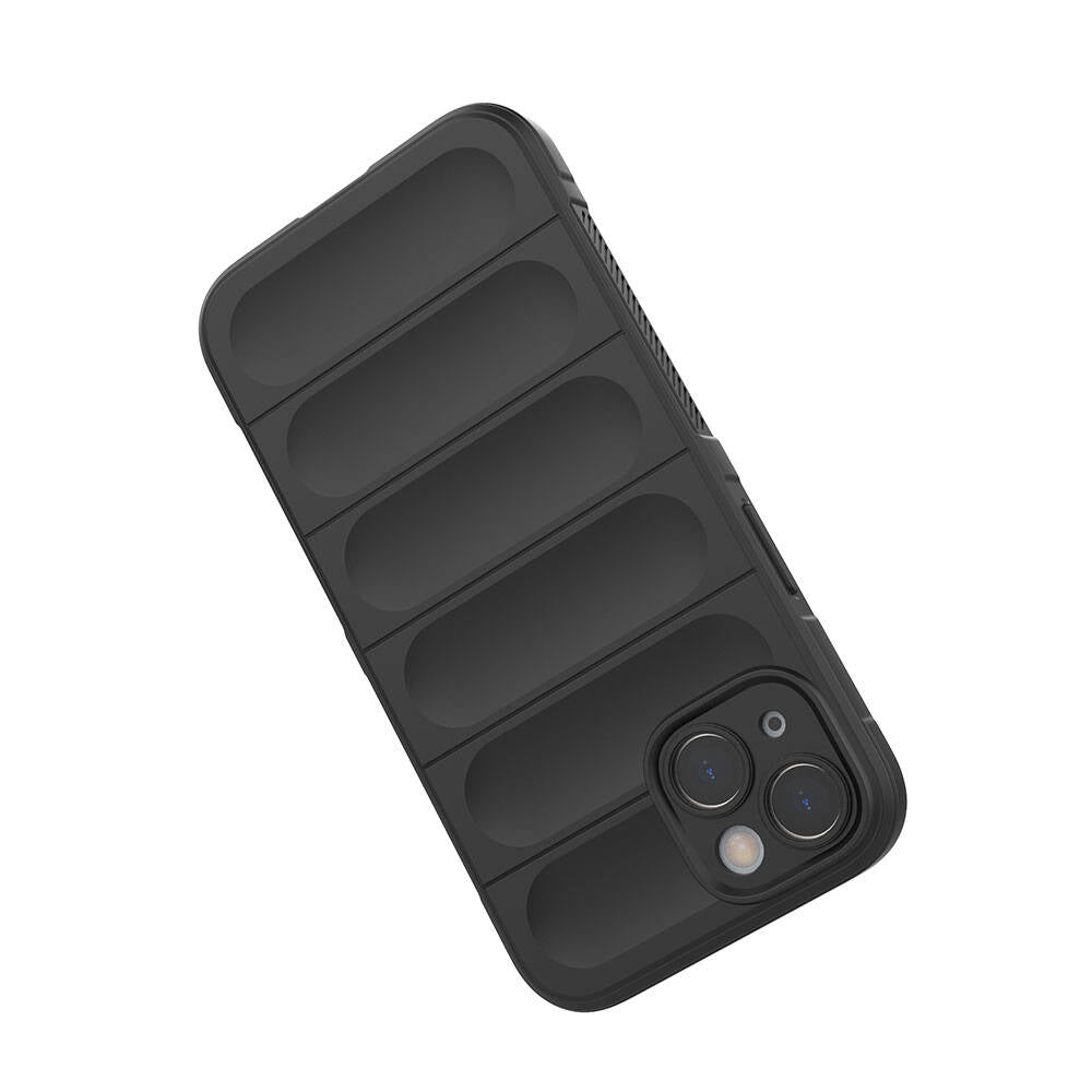 Apple iPhone 13 Case Flexible TPU Hollow Back Surface Design Zore Ethnic Silicone Cover Dark Green
