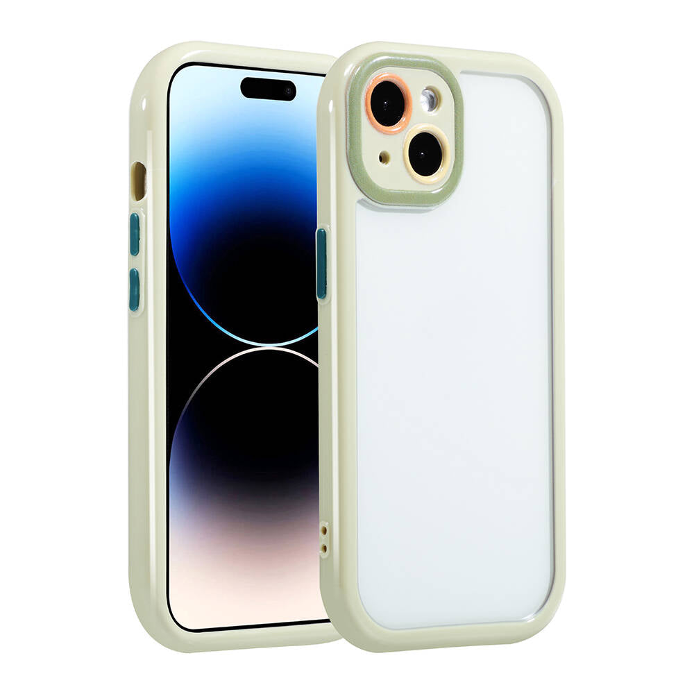 Apple iPhone 13 Case Camera Protection Colorful Edge and Frame Design Zore Vitamin Cover Green