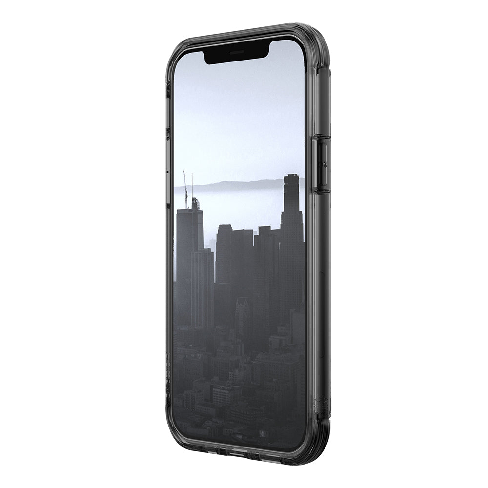 Apple iPhone 13 Case Raptic Air Series Airbag Design Metal Corner Transparent Cover Black