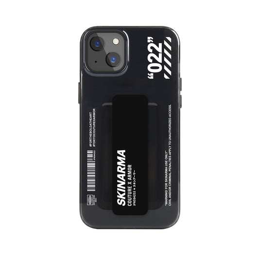 Apple iPhone 13 Kılıf Skinarma Şeffaf Desenli Kaze Kapak Siyah