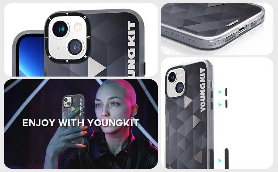 Apple iPhone 13 Case YoungKit Classic Series Cover CL004 Triangle