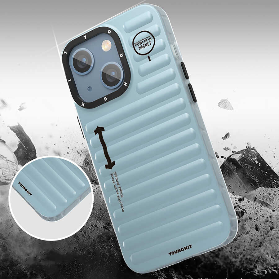 Apple iPhone 13 Case YoungKit Plain Colored Series Cover Blue