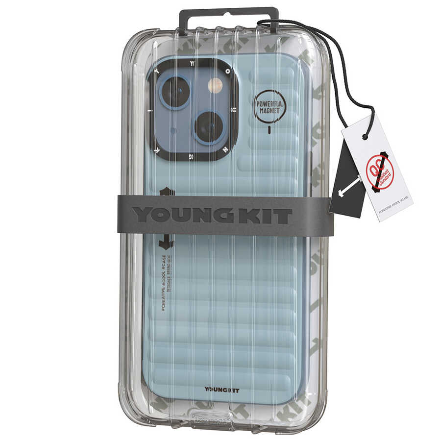 Apple iPhone 13 Case YoungKit Plain Colored Series Cover Silver