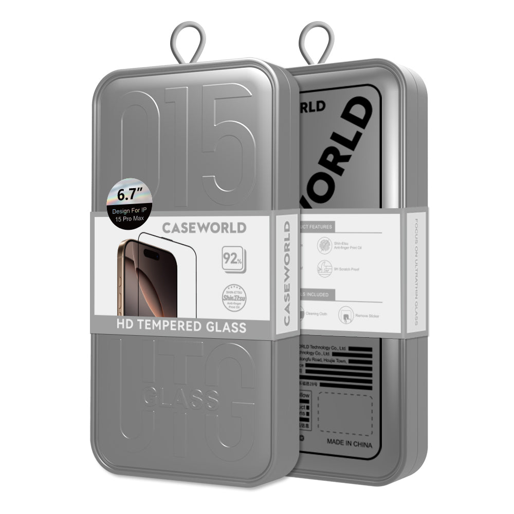 Apple iPhone 13 Pro CaseWorld HD Serisi 0.33mm Temperli Cam Ekran Koruyucu Şeffaf