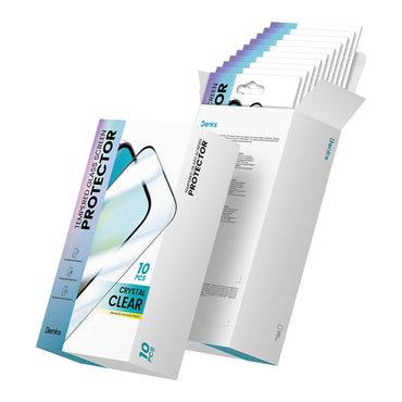 Apple iPhone 13 Pro Hidrofobik Ve Oleofobik Özellikli Benks Privacy Air Shield Ekran Koruyucu 10'lu Paket Şeffaf