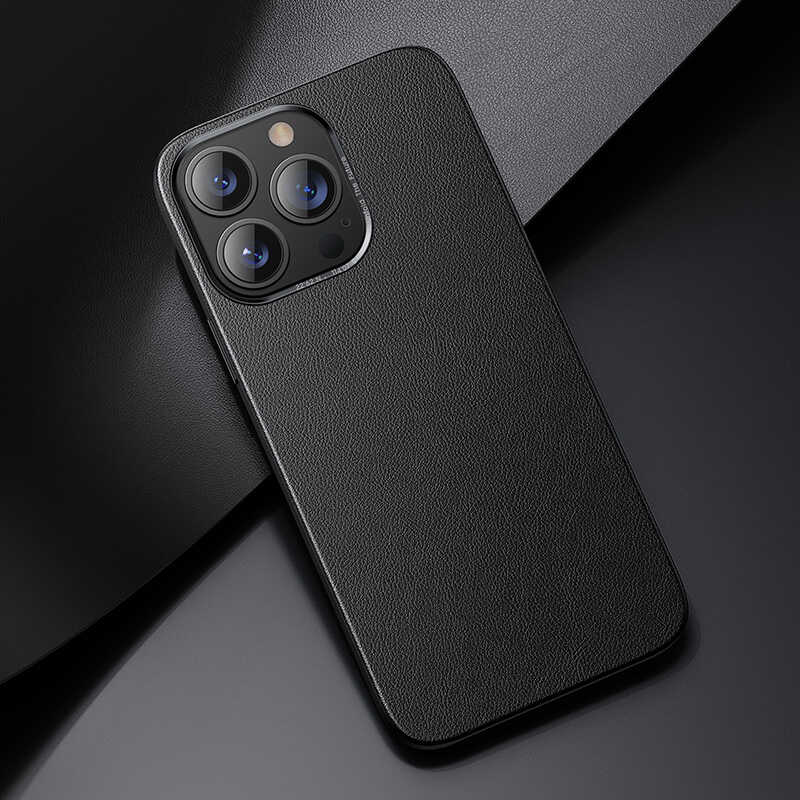 Apple iPhone 13 Pro Case Benks Magnetic Genuine Leather Case Black