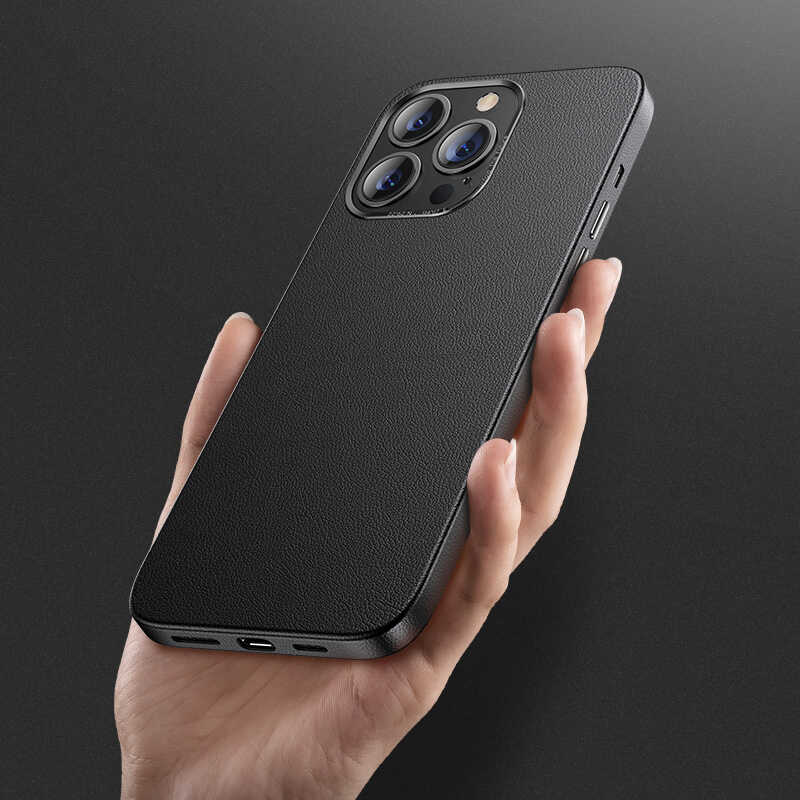 Apple iPhone 13 Pro Case Benks Magnetic Genuine Leather Case Black