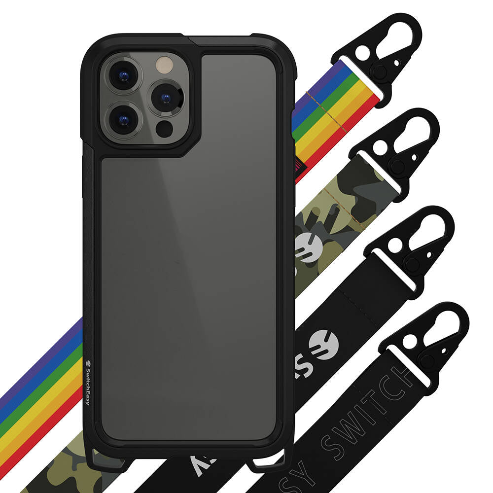 Apple iPhone 13 Pro Kılıf Boyun Askılı Kompozit Tasarımlı Şok Önleyicili Lisanslı Switcheasy Odyssey Kapak Rainbow