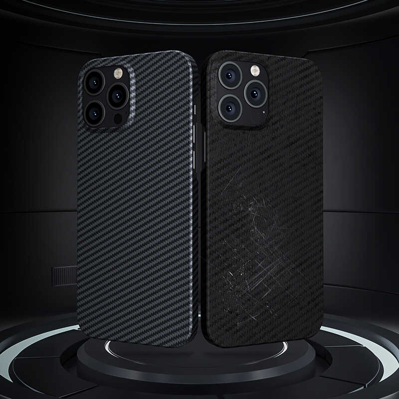 Apple iPhone 13 Pro Case M-safe Carbon Fiber Benks Essential Kevlar Cover Black