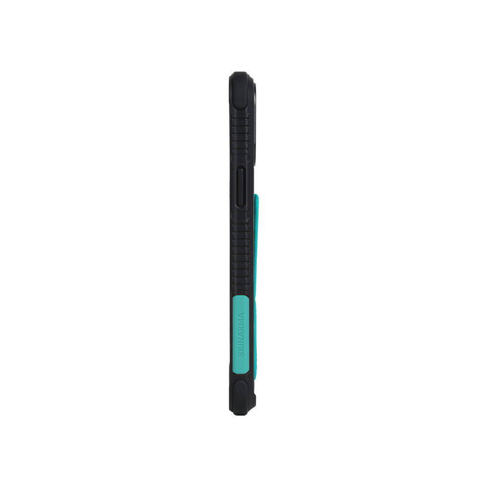 Apple iPhone 13 Pro Case SkinArma Stand Leather Look Shingoki Cover Turquoise