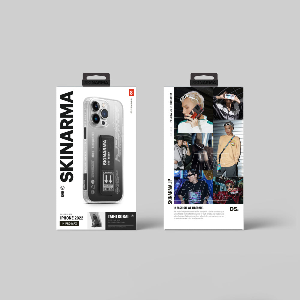 Apple iPhone 13 Pro Case SkinArma Stand Transparent Design Taihi Kobai Cover Black