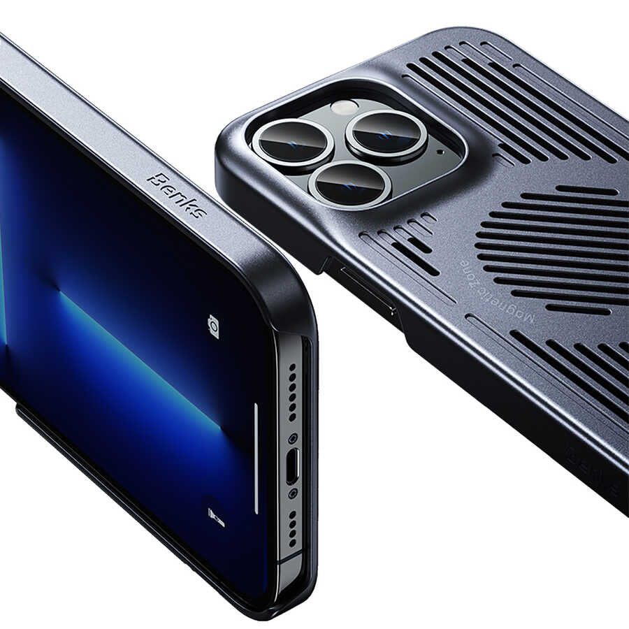 Apple iPhone 13 Pro Max Case Benks Bizzard Cooling Feature Gaming Phone Case Gray