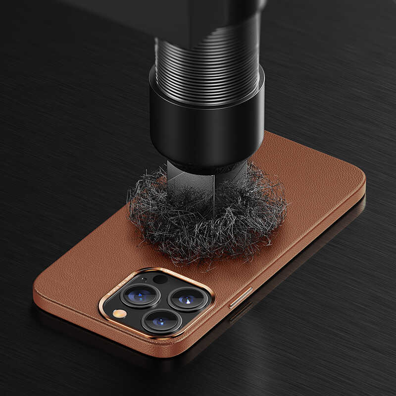 Apple iPhone 13 Pro Max Case Benks Magnetic Genuine Leather Case Brown