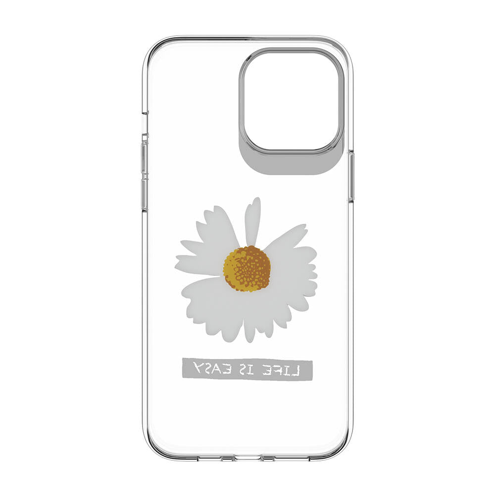 Apple iPhone 13 Pro Max Kılıf Çift IMD Baskılı Lisanslı Switcheasy Artist Daisy Kapak Renksiz