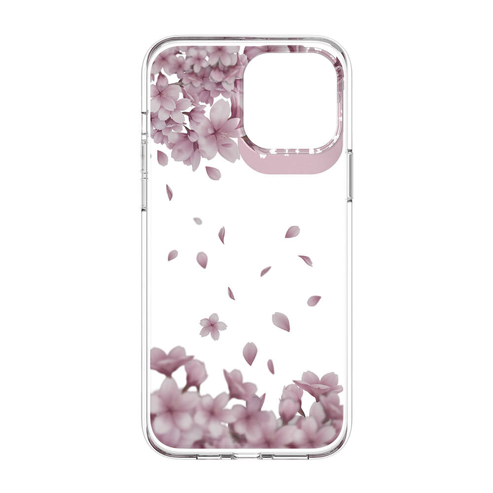 Apple iPhone 13 Pro Max Kılıf Çift IMD Baskılı Lisanslı Switcheasy Artist Sakura Kapak Pembe