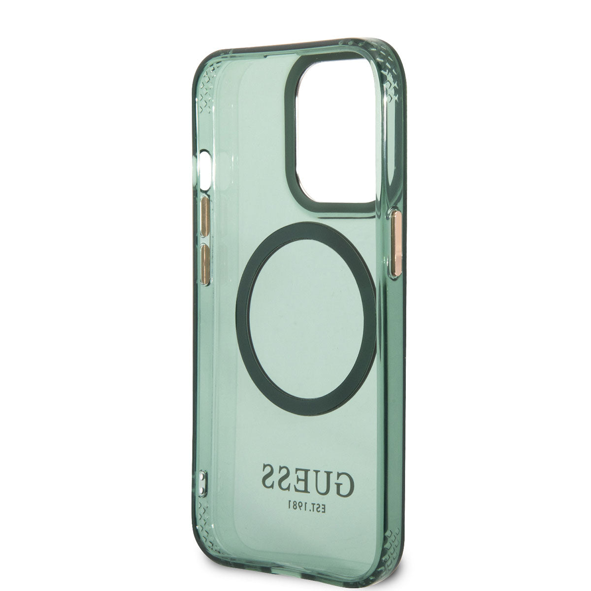 Apple iPhone 13 Pro Max Case GUESS M-safe Charging Feature Airbag Design Cover Green